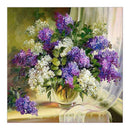 Flower 5D DIY Round Diamond Painting Embroidery Needlework Cross Stitch Set