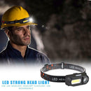 Portable 300lm DC 3W XPE/COB LED Torch Flashlights 6 Modes USB Headlight