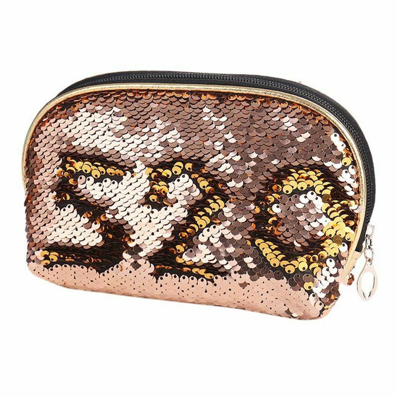 New Fashion Mermaid Sequin Pencil Case Cosmetic Makeup Coin Pouch Storage Z I7Y6