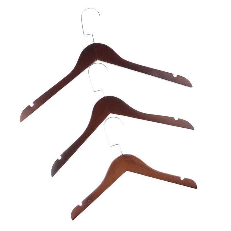5 Pieces Wooden Hangers Coat Suit Garment Clothes Wardrobe Wood Hangers Kids