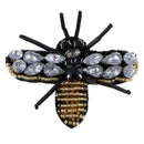 2x Rhinestone Beads Bee Heart Embroidery Applique Sew on Patch Garment Decor