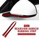 Carbon Fiber Door Mirror Trim Cover Anti Rub Strips for Ford Mustang 15-19
