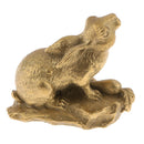 Chinese Fengshui Decor Money Lucky Wealth Brass Zodiac Animal Rabbit Statue