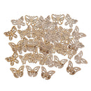 50pcs Butterflies MDF Wooden Crafts Embellishments DIY Scrapbook Wood Arts