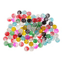 100 Pieces Colorful Round Beads,8mm Glass Crackle Czech Spacer Loose Beads