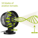 Personal Mini USB Fan Noiseless Table Desk Fan with Dual Blades For Home Of