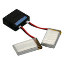 3.7V 650mAh 25C Lipo Battery(2Pcs) with 4 In 1 X4 Battery Charger for Syma X5 N7