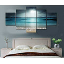 5pcs Modern Artwork Canvas Wall Decorative Painting Set Sunset Print Pictures