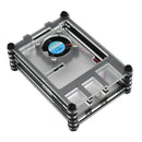 Geekteches Raspberry Pi Acrylic Case with Cooling Fan for Raspberry Pi 4 Mo