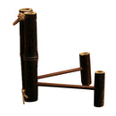 Eco-friendly Bamboo Plate Display Tea Cake Stand Tea Utensils Black Bamboo