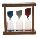 3 in 1 Sand Timer 1+3+5 Minute - Natural Wood G9Q4