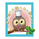 Night Bird 5D Cardboard Round Diamond Painting DIY Craft Needlework Stitch