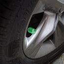 4pcs American Flag Car Tire Valve Stem Caps Air Valve Dust Covers (Green)