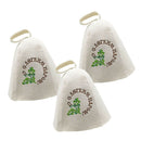3x 100% Pure Wool Felt Sauna Hat Banya Cap