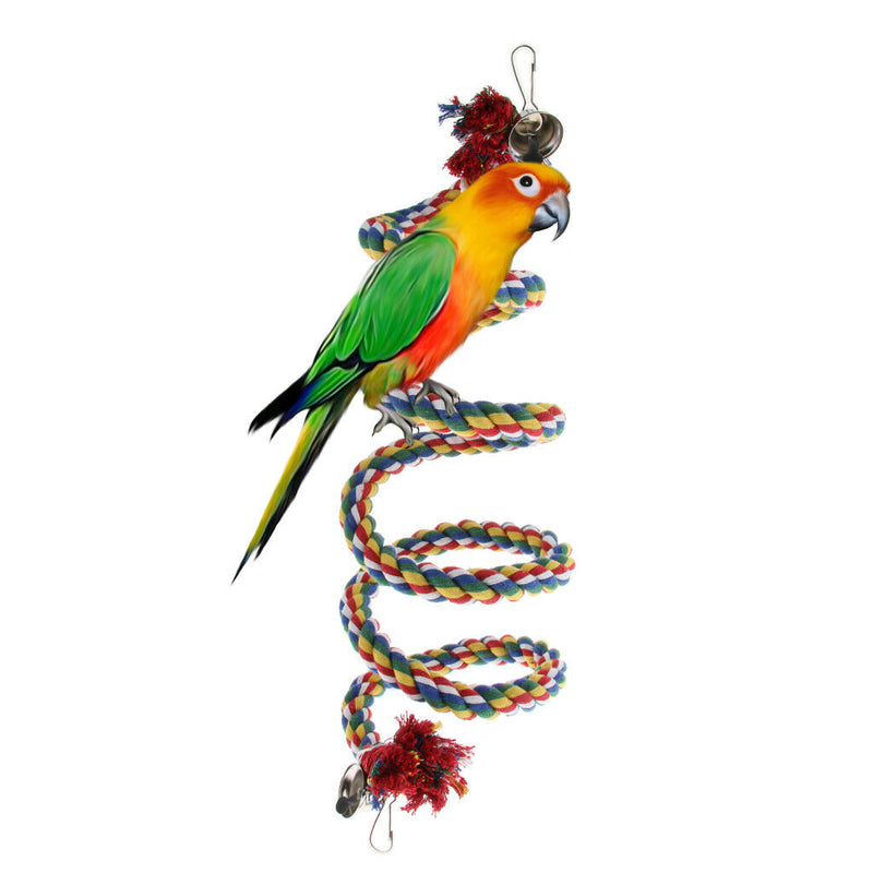 Pet Parrots Training Accessories Standing Playing Climbing Cotton Rope 59 Inch