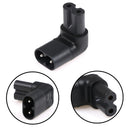 Updown angled IEC 320-C8 male plug to C7 female power socket adapter converterâ„–[