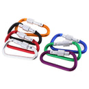 2pcs Random Aluminum Carabiner D-Ring Key Chain Clip Outdoor Hook BuckleJ 3C