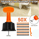 50Pcs Reusable Tile Leveler T-lock Floor Tool Leveling Positioning System  TTX