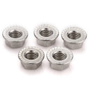 20pcs 304 Stainless Steel Hex Head Serrated Spinlock Flange Nuts M3
