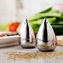 Droplets Shape Stainless Steel Cruet Bottles Seasoning Salt Shaker Cans Pep