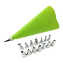Reusable Piping Pastry Bag with & Nozzle Tips Cake Decor DIY Tools Set Green