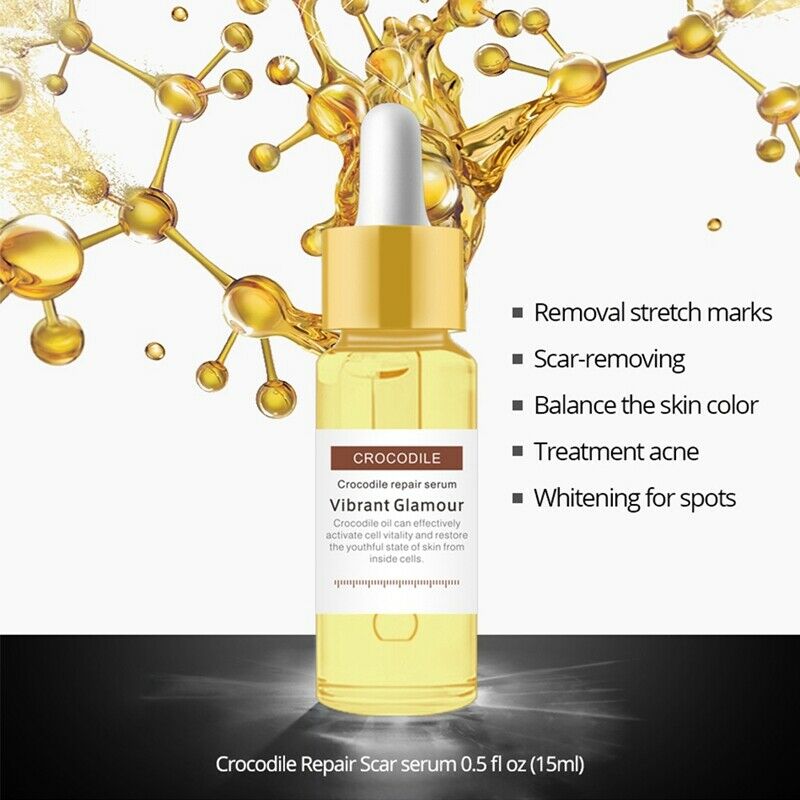 Vibrant Glamour Crocodile Repair Scar Face Serum Removal Acne Scar Whitenin O7E4