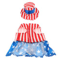 Pet Dog Cat American Flag Party Female Suit Costume Fancy Dress Outfit S
