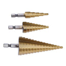 3pcs Metric Woodworking Twist Drill Bit Set Step Drills for Drilling Holes
