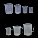 4 Pcs Food Grade Plastic Clear Graduated Measuring Cup Beaker Jug Container for
