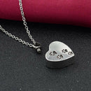 Pet Heart Urn Necklace for Ashes - Cremation Jewelry Keepsake Memorial Penda Kw