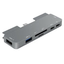 USB C Hub Multiport Adapter - 7 in 1 Portable Space Aluminum Dongle with 4K HDMI
