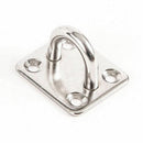 4x 316 Stainless Steel 6mm Square Eye Plates 1/4 inch Marine SS Pad Boat Ri U3K5