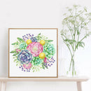 Succulent 5D DIY Full Round Drill Diamond Painting Plant Rhinestone Picture