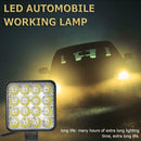 16LED Work Lamp 48W 2880LM 6500K Waterproof Square Car Truck Mini Spotlight A