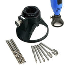 11PCS Rotary Multi Tool Cutting Guide Attachment Kit Bits HSS Set Router Q8S4