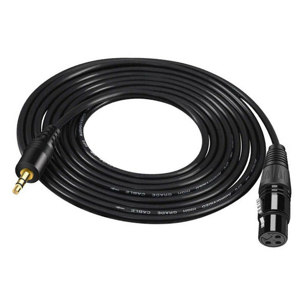 3.5mm TRS Stereo Male to XLR Female Balanced Audio Microphone Cable 1.5m