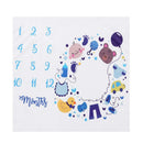Cute Cartoon Baby Photography Blanket Calender Backdrop Cloth Photo Grops A