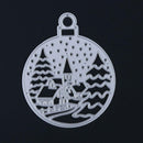 Snow House Circle DIY Metal Stencil Embroidery Craft Cutting Die Card Decor Gift