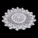Flower White Lace Hand Crochet Doily Doilies Floral Table Mat Placemat 30cm