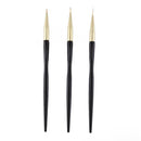 Pointed Nail Art Pen Crystal Carved UV Gel Pen Nail Decoration Tool (Black) A
