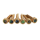 6pcs Solid Brass Bridge Pins Abalone Dot Inlay for Acoustic Guitar Accessory