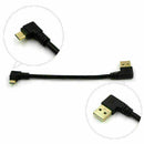 90 degree Right Angle Micro USB to Left Angle USB A Male A5D6 Cable Charge O8Z3