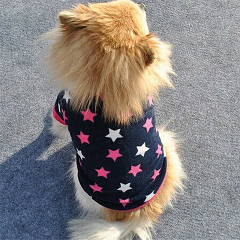 Fashion Pet Dog Cat Villus Warm Clothes Star Coats Puppy Doggy Apparel Clot
