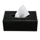 Durable Home Car Rectangle PU Leather Tissue Box Paper Holder Case Cover Na