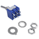 AC 3A 250V 6A 125V DPDT 3 Way ON/Off/ON Latching Toggle Switches 3pcs Y8D4
