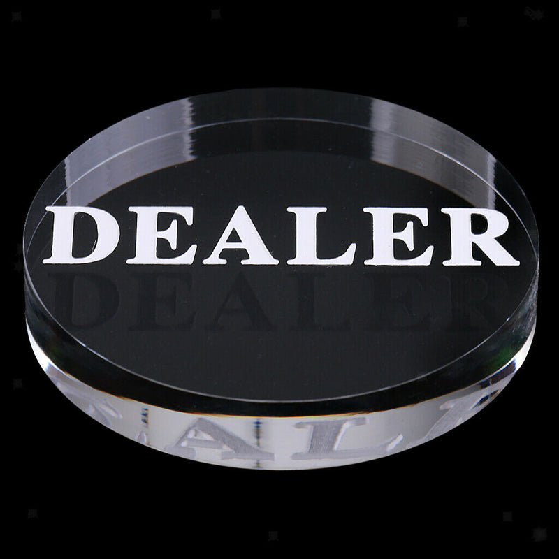 Acrylic Poker Dealer Button Poker Game Pressing Poker Cards Game Guard 56mm