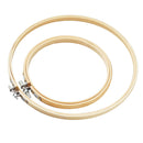 2Pcs Hand Embroidery Hoop Bamboo Circle Cross Stitch Ring DIY Craft Tools
