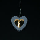 LED Warm Wooden Heart Shape String Fairy Lights For Xmas Wedding Decorations ME