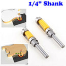 2Pcs Top & Bottom Bearing Woodworking Cutter Router Twin Flutes Milling Bits