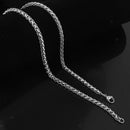 Fashion Boys Men 316L Stainless Steel 3mm Thin Cable Chain Necklace 18"